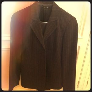 Women’s Navy/Red Pinstriped Pant Suit